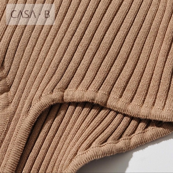 5🌟CASA B| Brooke Ribbed Knit Cross-front Bodysuit - Picture 6 of 7